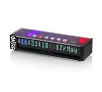 Agwuoetr VFD Retro Clock Audio Spectrum Affichage RVB Home Decor Clock Mic + Ligne Sound Level Metter