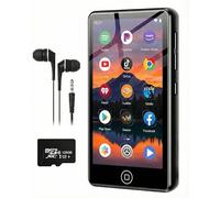 AGXOV 144Go Lecteur MP3 avec Bluetooth et WiFi, Lecteur MP4 avec Écran Tactile de 4,02 Pouces et Haut-parleurs, Baladeur MP3 avec Spotify, Deezer, Amazon Music, Noir