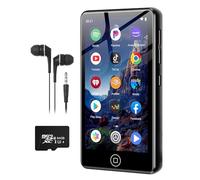 AGXOV 80Go Lecteur MP3 avec Bluetooth et WiFi, Lecteur MP4 avec Écran Tactile de 4,02 Pouces et Haut-parleurs, Baladeur MP3 avec Spotify, Deezer, Amazon Music, Noir