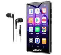 AGXOV Lecteur MP3 avec Bluetooth et WiFi, Android Lecteur MP4, Noir | Lecteur MP3 Spotify sous Android, avec Écran Tactile 4″, vidéo 1080P, HiFi et extension TF jusqu’à 1To pour musique et films