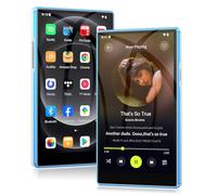 AGXOV Lecteur MP3 avec Bluetooth et WiFi, Lecteur MP4 avec Écran Tactile de 5 Pouces et Haut-parleurs, 96Go Baladeur MP3 avec Spotify, Deezer, Amazon Music, Bleu & Blanc