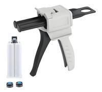 AGYFFD Pistolet à colle époxy AB 50 ml avec cartouche incluse, double distributeur 1:1 pour résine et adhésif, pistolet à buse de mélange manuel pour les réparations de bricolage, le modélisme et
