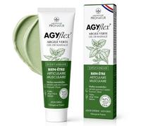 AGYflex ARGILE VERTE - Gel de massage Bien-être - Dos, nuque, épaules, coudes et genoux - Argile verte, Huiles essentielles, Aloe vera, Camphre & Menthol - Tube 100 ml - Fabriqué en France