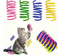 AGYM Jouets à Ressort pour Chat, Disponibles en Lots de 60 ou 30 pour Chats d'intérieur, bobines à Ressort en Plastique coloré et Durable Qui attirent Les Chats à Taper, Mordre, chasser, Jouets