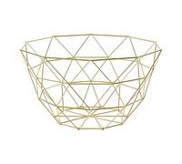 Agyo Porte-fruits en métal doré - Panier à fruits design moderne pour cuisine et table - Diamètre 26 cm, Hauteur 14 cm - Bol décoratif en fil de fer doré