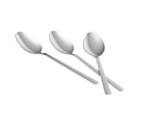 AGYO X12 Bond Mat - Lot de 3 cuillères à dessert 15 cm en acier inoxydable 18/10 avec finition mate, poignée fine et ergonomique, antirouille, lavables au lave-vaisselle
