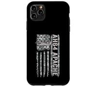 AH-64 Apache Drapeau américain hélicoptère Camouflage Apache Coque pour iPhone 11 Pro Max