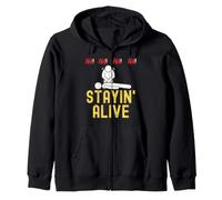Ah Ah Ah Staying Alive Funny EMT Ambulancier Infirmière en réanimation Sweat à Capuche