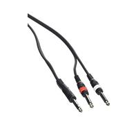 Ah Cables Série 3 Star Câble audio prise jack stéréo 6,3 mm vers 2 prises jack mono 6,3 mm Longueur 3 m