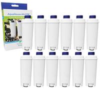 AH-CDE Lot de 12 Cartouche de filtre à eau DLSC 002/SER3017, compatible avec les machines à café et expresso DeLonghi C800, EC820, EC850, BCO400, série ECAM
