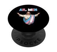 Ah Men Transgender Jesus Trans Pride Support PopSockets PopGrip Adhésif