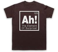 Ah! The Element of Surprise Periodic Table of Elements Parody Mens T-ShirtBrownS