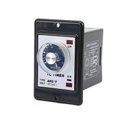 AH2 Y 10M Mini contrôleur de temps à pointeur - Relais temporisé de mise sous tension 24 V DC 8 broches pour équipements d'automatisation et tours CNC - Plage de retard de 0 à 10 (24 V CC)