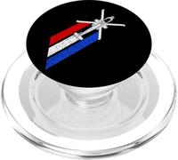 AH64 Apache Helicopter Rouge Blanc Bleu Contrails Apache PopSockets PopGrip pour MagSafe