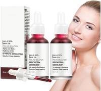 Aha 30% + Bha 2% Peeling Solution,2pcs Peeling Visage,Solution Exfoliante,Peeling Exfoliant,Peeling Visage Puissant,Sérum Exfoliant,Réduit Points Noirs,Pores