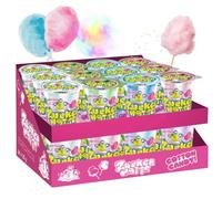 AHA Barbe à papa 7 variétés colorées 24 x 20 g dans un gobelet, qualité supérieure, emballage de stockage, 4 saveurs comme à la foire foraine pour fête, maison, garden-party, célébration