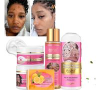 AHA Kit d'élimination des taches brunes, éclaircissement & luminosité, 5 en 1 soin de la peau,5 en 1 kit