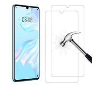 AHABIPERS[2-Pièces Protection écran pour Huawei P30 Verre trempé, HD Full Coverage Premium Film, 9H Dureté, sans Bulles, Anti-Rayures, Ultra Clair Protection Ecran Verre Trempé pour Huawei P30