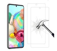 AHABIPERS 2 Pièces Protection écran pour Samsung Galaxy A71 Verre trempé HD Full Coverage Premium Film 9H Dureté sans Bulles Anti-Rayures Ultra Clair Protection Ecran pour Samsung Galaxy A71