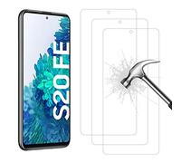 AHABIPERS 3-Pièces Protection écran pour Samsung Galaxy S20 FE Verre trempé, HD Full Coverage Premium Film, sans Bulles, Anti-Rayures, Ultra Clair Protection Ecran pour Galaxy S20 FE 4G/5G