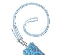 AHABIPERS Cordon Telephone Portable, Longueur Réglable Cordon Collier Laniere Portable pour iPhone, Nylon Tour de Cou Telephone Universelle Compatible avec Samsung et Tous Les Smartphones - Azur