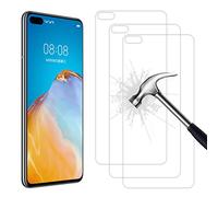 AHABIPERS Protection écran pour Huawei P40/ P40 5G Verre trempé, HD Full Coverage Premium Film, sans Bulles, Anti-Rayures, Ultra Clair Protection Ecran pour Huawei P40/ P40 5G - 3 Pièces