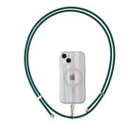 AHABIPERS Silicone Cordon Telephone Portable, Universelle Réglable Tour de Cou Telephone Avec Patchs, Lanière de Téléphone Portable pour iPhone/Samsung et Tous Les Smartphones - Vert Aventurine