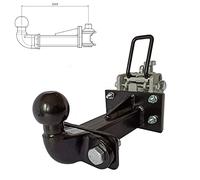 AHAKA Rallonge d'attelage 250 mm avec mécanisme d'inclinaison pour Porte-vélo, Charge portante 80 kg, Poids 5,5 kg