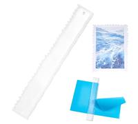 AHANDMAKER 1 règle de déchirement en acrylique transparent pour scrapbooking, fabrication de cartes, aquarelle, journal, décoration de cadeau de Noël, d'anniversaire, 28,8 cm