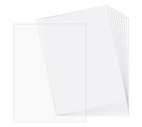 AHANDMAKER 10 pièces de film plastique transparent, plaques de styrène, 21,08 cm x 29,7 cm x 0,058 cm, plaques en plastique pour bricolage, A4, flexibles, film plastique transparent pour écrans