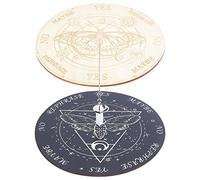 AHANDMAKER 2 Pièces Planche de Pendule étoilé, Planche de Messages de Divination métaphysique, Planche de radiesthésie à thème Papillon avec Collier de Pendule de radiesthésie en Cristal