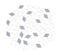 AHANDMAKER 60 Pièces Strass à Coudre Miroir a Coudre, Miroir Acrylique Losange Blanc, Pierres Cousues Brillantes acryliques, Strass Miroir pour Accessoire de décoration de Costumes