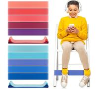 AHANDMAKER Lot de 10 bandes de chaise pour personnes avec pieds tendres, 10 couleurs, élastiques en TPE, bandes élastiques pour chaises de salle de ande de pied extensible, adapté, 11,81 x