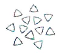 AHANDMAKER Lot de 12 cabochons triangulaires en coquillage d'ormeau naturel pour bracelet, collier, boucles d'oreilles, fabrication de bijoux, loisirs créatifs
