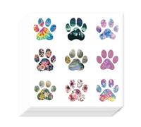 AHANDMAKER Lot de 180 autocollants en forme d'empreintes de pattes de chat et de chien, 9 styles colorés, 2,5 cm, décalcomanies de dessin animé pour album, arts, planificateur, calendrier