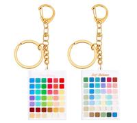 AHANDMAKER Lot de 2 porte-clés d'analyse des couleurs des saisons, 2 styles, palette de couleurs portables, porte-clés en acrylique transparent pour guide de couleur personnel, tenues, maquillage