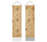 AHANDMAKER Lot de 2 tapisseries hiéroglyphiques de l'Égypte ancienne, pharaons et hiéroglyphes longues verticales à suspendre sur le thème de l'Égypte pour décoration de chambre à coucher, salon