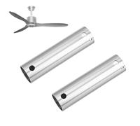 AHANDMAKER Lot de 2 tiges d'extension robustes de 10,2 cm pour ventilateur de plafond avec trous pré-percés pour salon, chambre à coucher, terrasse - Or platine