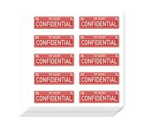 AHANDMAKER Lot de 200 autocollants stricts secrets rouges confidentiels pour enveloppe, fichier, calendrier, scrapbooking, art, sac cadeau, sceau, décoration de fête à thème