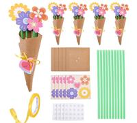 AHANDMAKER Lot de 24 bouquets de fleurs - Faites vos propres vases de fleurs - Pour enseignant, fête des mères, Noël, anniversaire, décoration de cadeau
