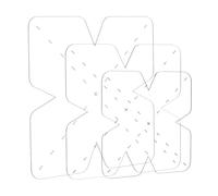 AHANDMAKER Lot de 3 modèles de bols confortables en acrylique transparent de 20,3 cm, 25,4 cm, 30,5 cm, règle de matelassage pour loisirs créatifs, repas de famille, Noël, Thanksgiving, décoration