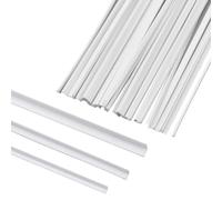 AHANDMAKER Lot de 30 barres en plastique ABS en forme de L de 3 tailles, 250 mm de long, 2,5 mm, 4,5 mm, 5,5 mm de large, tiges blanches en styrène pour bricolage, construction, modélisme