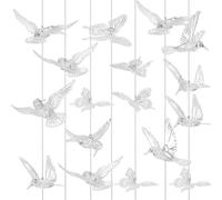 AHANDMAKER Lot de 30 papillons et oiseaux et décoration à suspendre pour | Couverture décorative à suspendre en forme d'oiseau volant, décoration murale 3D, papillons avec ligne pour décoration