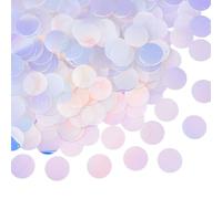 AHANDMAKER Lot de 360 paillettes rondes et plates en PVC de 29 mm, paillettes irisées transparentes pour travaux manuels, couture, broderie, vêtements et décoration