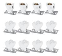 AHANDMAKER Lot de 4 mécanismes de verrouillage de cordon, poulie de renvoi à 3 lignes pivotantes, supports de rechange pour stores romains en bois tissé et revêtement de fenêtre en bambou