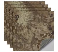 AHANDMAKER Lot de 4 tissus adhésifs de camouflage, 600 deniers, 30,5 x 30,5 cm, imperméable, pour Kydex, gaines, écouteurs, cosplay, Burlywood