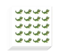 AHANDMAKER Lot de 400 autocollants pour planificateur, motif crocodile de dessin animé, thème animal, pour planificateur, calendrier, scrapbooking, artisanat, sac cadeau, sceau de fête à thème