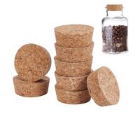 AHANDMAKER Lot de 8 bouchons coniques en liège - Taille 28 - Grand format - En bois doux - Pour bouteilles ouvertes, verres à vin, bière, bocaux en verre, brassage à la maison, projets d'artisanat