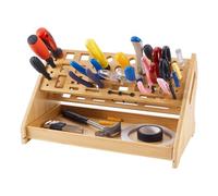 AHANDMAKER Organiseur de tournevis en bambou - Support de rangement pour outils à main et outils de réparation - Établi de bureau pour tournevis, ciseaux, petits outils de réparation, crayons