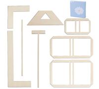 AHANDMAKER Outil de scrapbooking facile à relier, règle en bois en forme de L, règle en forme de T, guide d'espacement des coins, outil de reliure pour carnet portable, journal intime, manuel